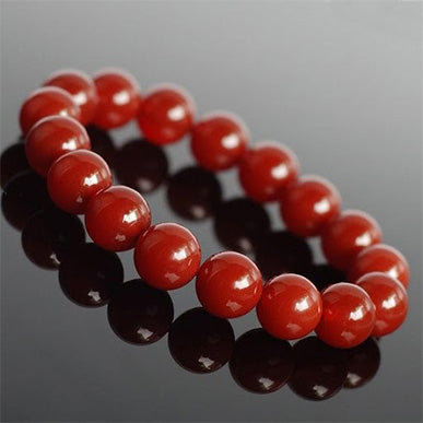 Red and Brown Agate Bracelet