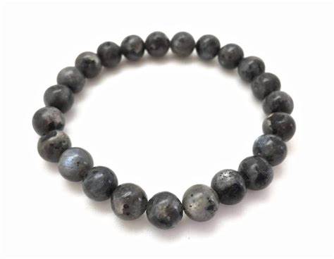 Larvikite Bead Bracelet